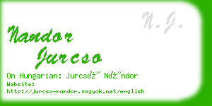 nandor jurcso business card